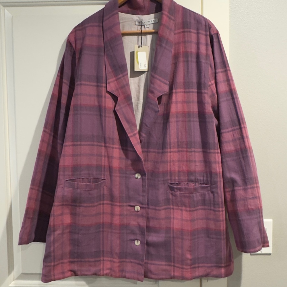 Selva Negra Purple Blazer Relaxed Fit Suit Jacket